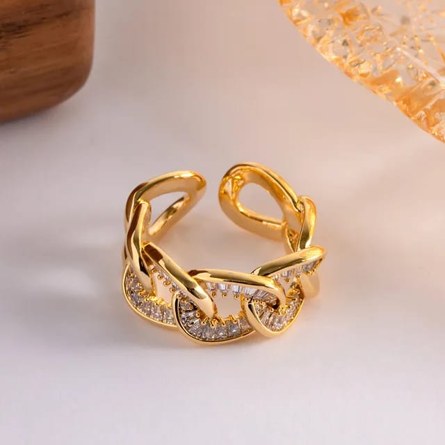 Sunstone Chain link Ring