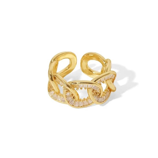 Sunstone Chain link Ring