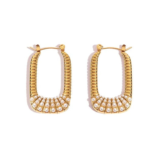 Pearl Square Hoops